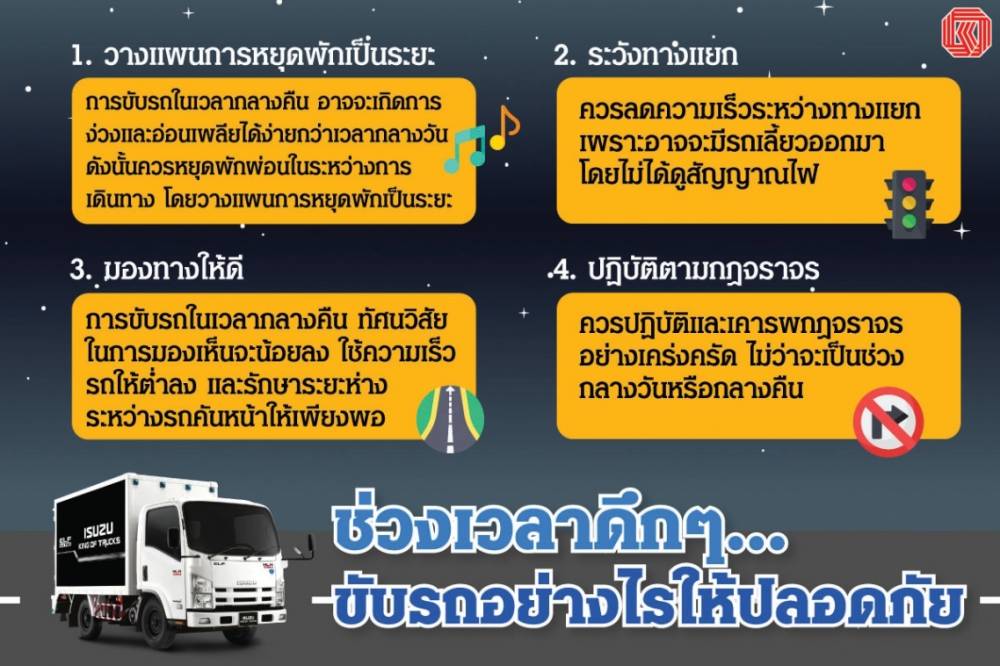 ขับรถอย่างไรให้ปลอดภัยช่วงกลางคืน